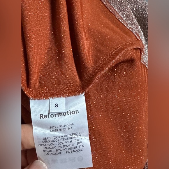 Reformation Kyla Dress in Taupe‎ Sparkle Size S - Picture 5 of 5